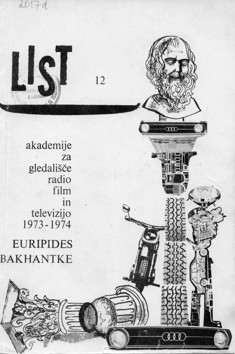 Bakhantke, Produkcija, Nazorjeva, Oddelek za gledališče in radio, 1974